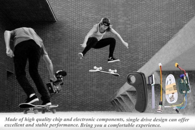 Focket Electric Longboard Skateboard ESC Kit installed on skateboard