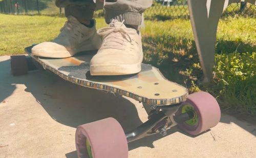 Person riding Electric Skateboard