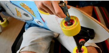Skateboard wheel bearing removal