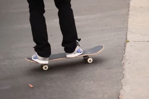 boy riding skateboard