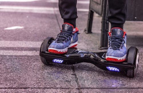 hoverboard used outdoors