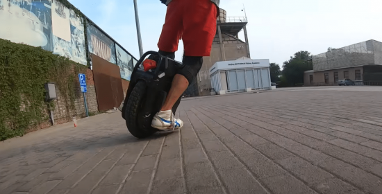 riding an electric unicycle