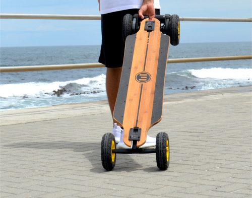 using an electric skateboard